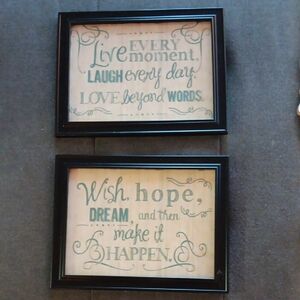 Inspirational Quote Framed Wall Art Set